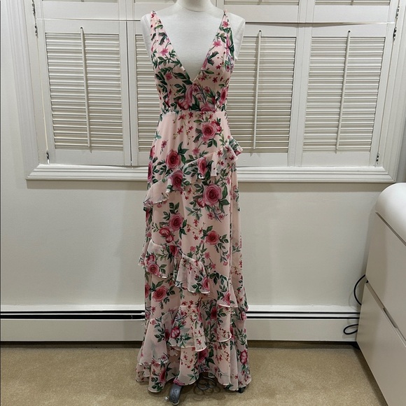 Fame and Partners Dresses & Skirts - New Fame and Partners Floral Pink Maxi Dress